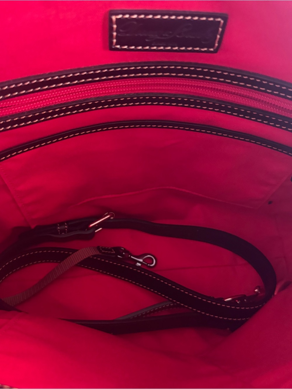 Dooney & Bourke Black Multicolor canvas Satchel - Picture 6 of 7